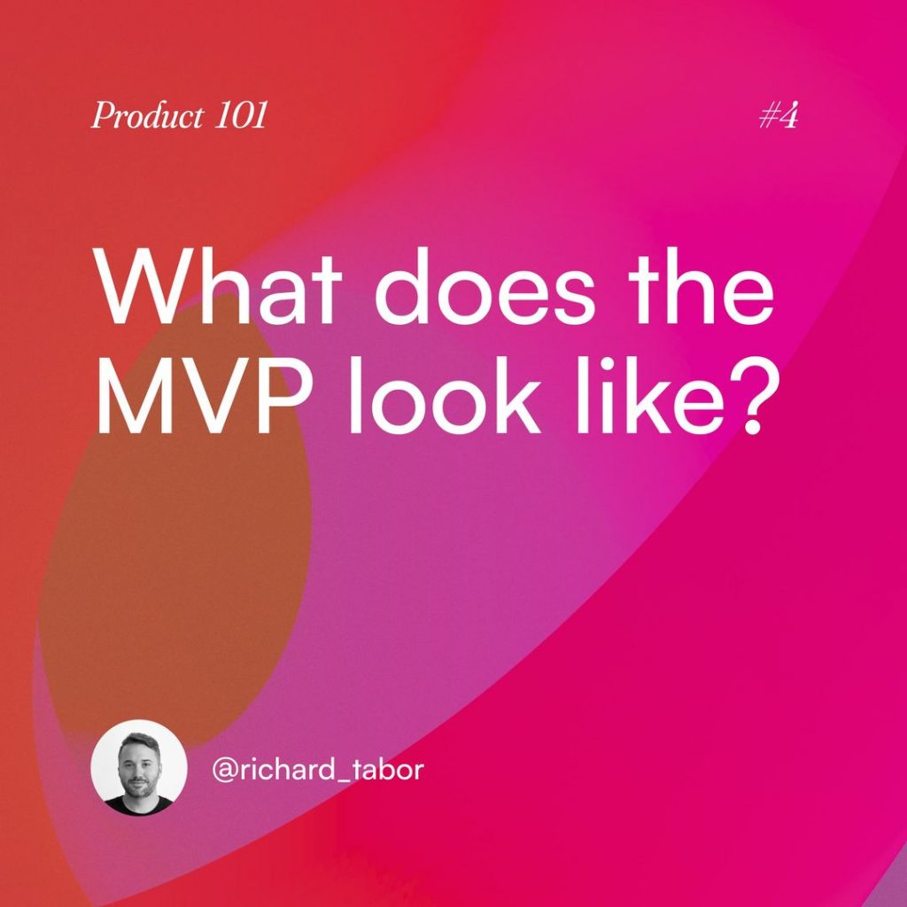 A graphic that says: What does the MVP look like?
